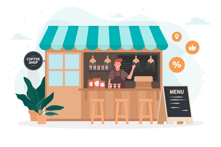 small business vector image